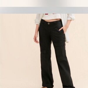 Free People The Thing Is Utility Cargo Pants Black size 0.